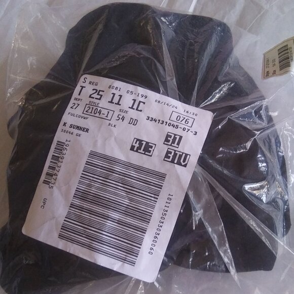 Catherines Black Cotton Comfort Wireless Bra- 54DD- NWT - Picture 5 of 5